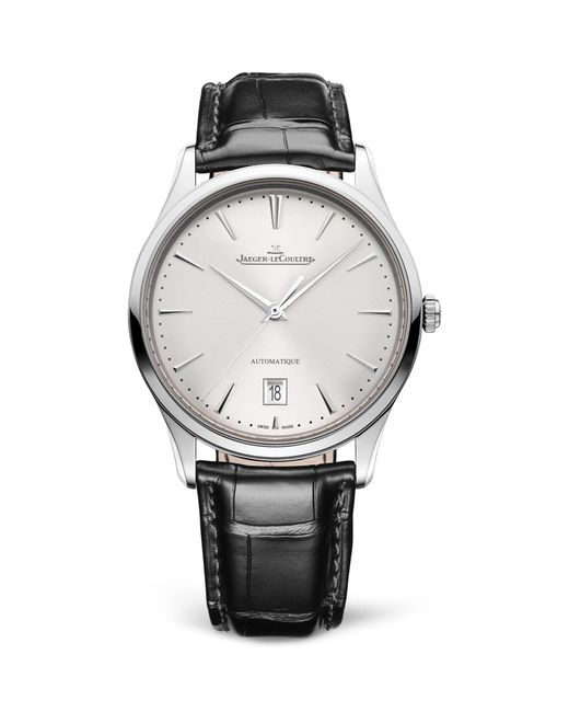 Jaeger-lecoultre Gray Stainless Steel Master Ultra Thin Date Watch 39mm for men