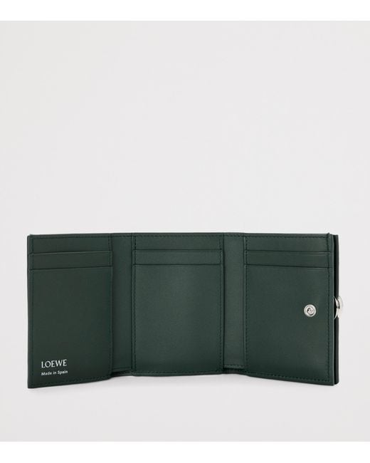Loewe Green Leather Pebble Wallet
