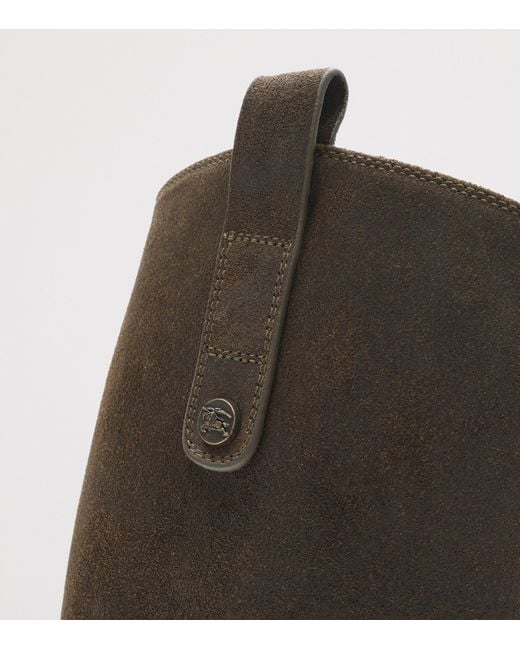 Burberry Brown Suede Cavalier Knee-High Boots