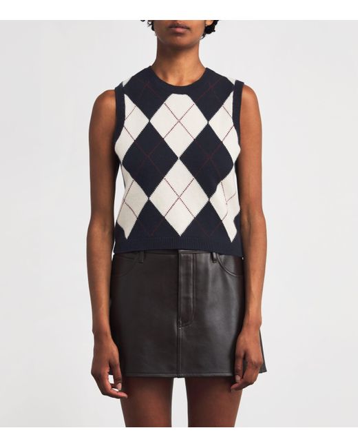 FRAME Blue X Sotheby's Argyle Sweater Vest