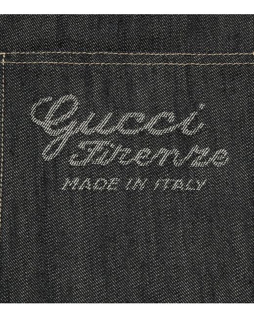 Gucci Gray Firenze Denim Shorts