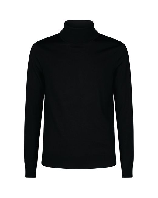 Sandro Black Wool Rollneck Sweater for men