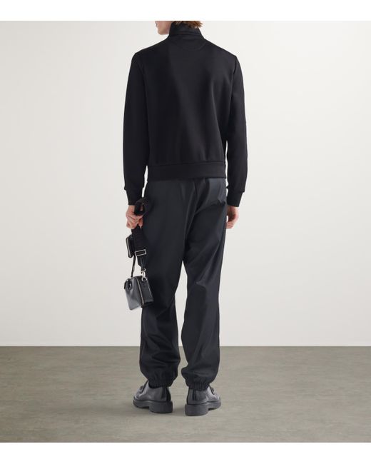 Prada Blue Re-Nylon Zip-Up Sweatshirt for men