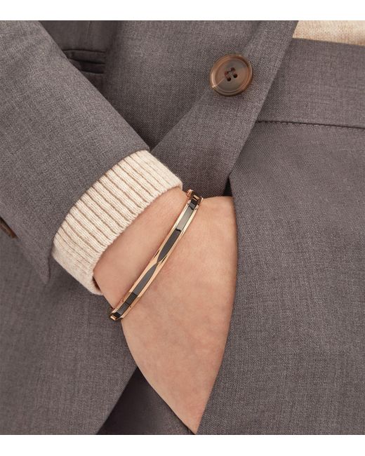 BVLGARI Metallic And Ceramic B.Zero1 Bangle