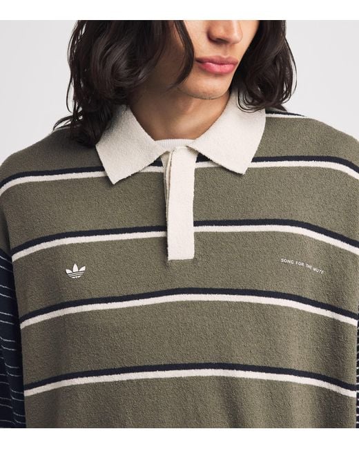 Adidas Green X Song For The Mute Rugby Polo Shirt for men