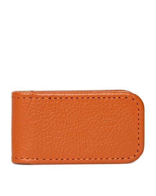 Ettinger Orange Leather Capra Money Clip