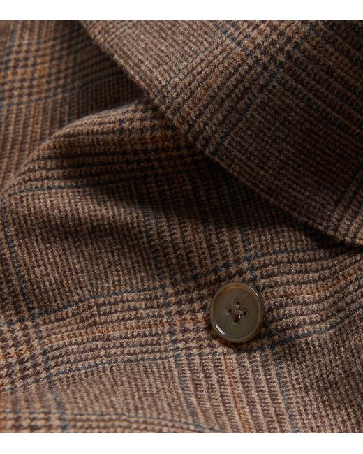 Ralph Lauren Purple Label Brown Wool Kent Prince-of-wales 2-piece Suit for men