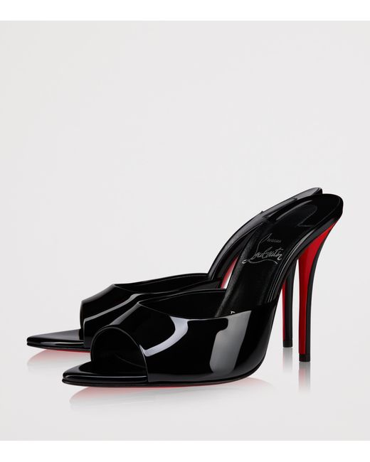 Christian Louboutin Black Miss Z Patent Leather Mules 100