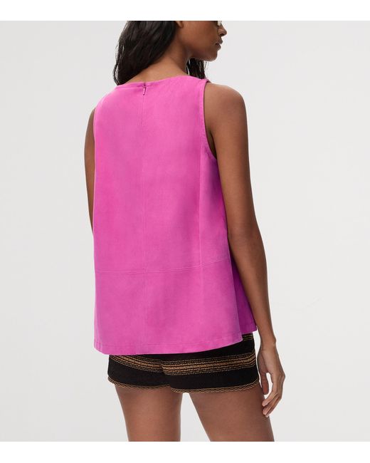 Loewe Pink X Paula's Ibiza Leather Anagram Tank Top