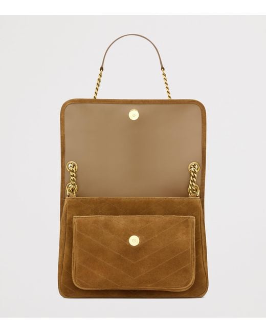 Saint Laurent Brown Medium Suede Niki Shoulder Bag