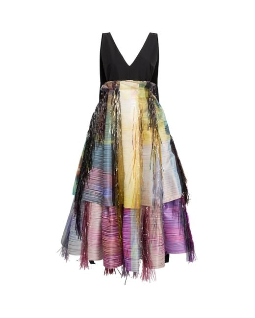 Roksanda Purple Filcoupé Textured Hanae Maxi Dress