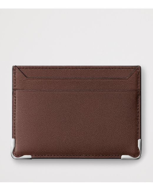 Cartier Brown Leather Must De Card Holder for men