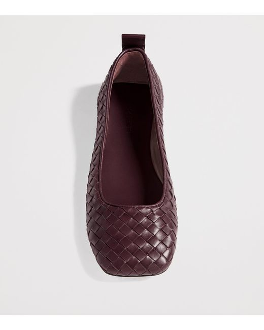 Bottega Veneta Red Lambskin Charlotte Ballet Flats