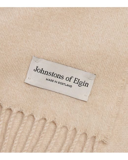 Johnstons Natural Cashmere Wide Scarf