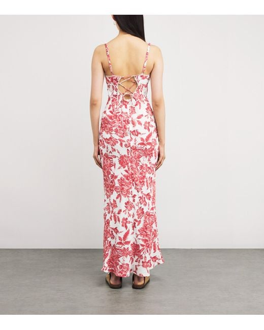 Sandro Red Floral Maxi Dress