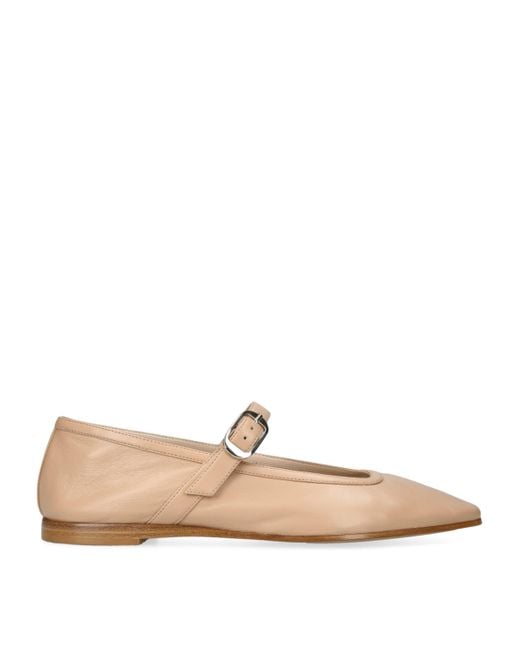 Le Monde Beryl Natural Leather Mary Jane Ballet Flats