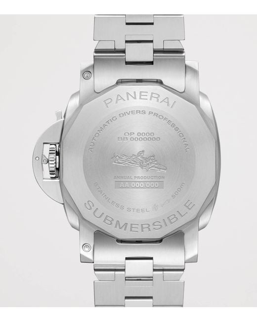 Panerai Gray Stainless Steel Submersible Watch