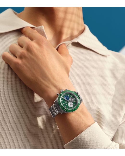 Zenith Green Stainless Steel Chronomaster Sport Watch for men