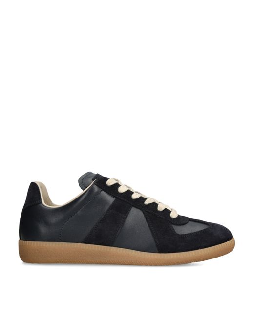 Maison Margiela Black Leather-Suede Replica Sneakers