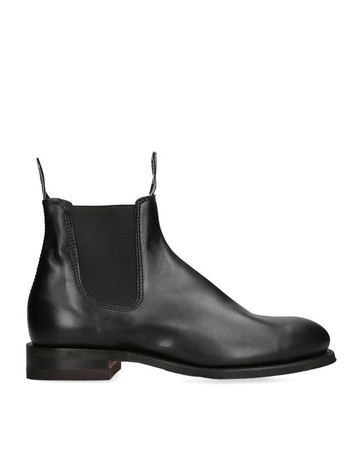 R.M.Williams Black Leather Comfort Turnout Ankle Boots for men