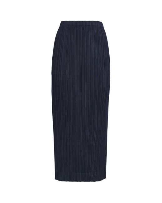 Pleats Please Issey Miyake Blue New Colorful Basics 4 Midi Skirt