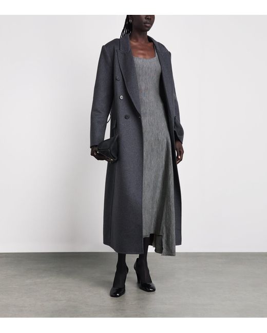 Khaite Gray Merino Wool Seberg Midi Dress