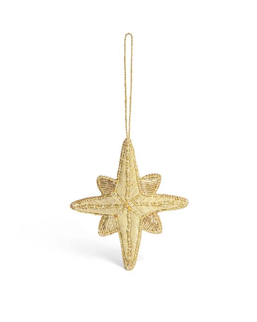 Harrods Metallic Beaded Star Tree Decoration