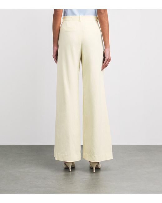 Maje White Tailored Wide-Leg Trousers
