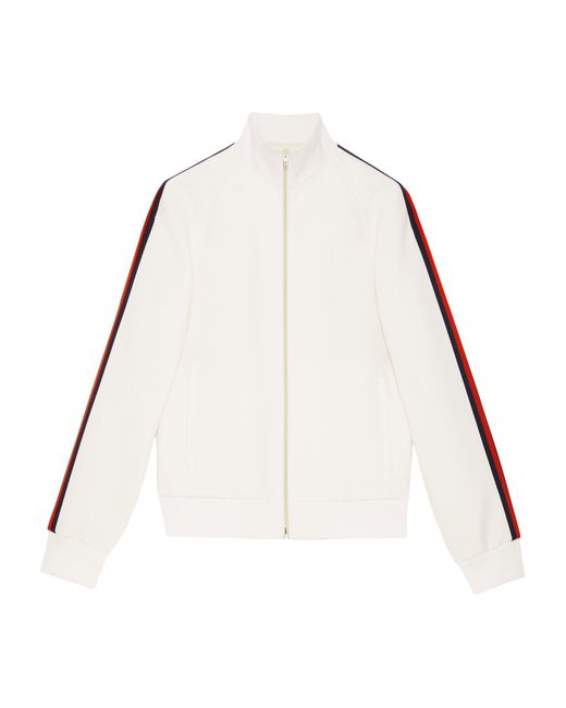Gucci Natural Web Stripe Zip-up Jacket for men