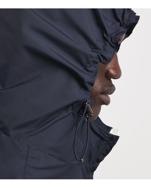 Paul & Shark Blue Cotton Hybrid Hooded Bomber Jacket for men