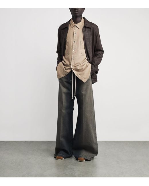Rick Owens Brown Organic Cotton Jumbo Overshirt for men