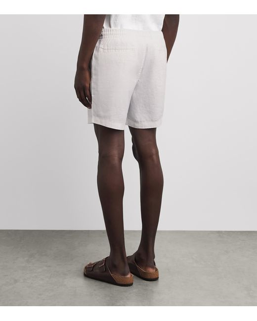 Polo Ralph Lauren White Linen Prepster Shorts for men
