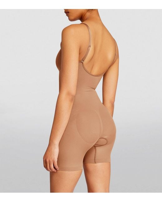 Skims Brown Seamless Sculpt Mid-Thigh Bodysuit