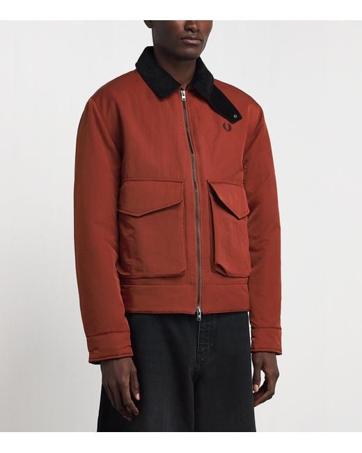 Fred Perry Red Caban Jacket for men