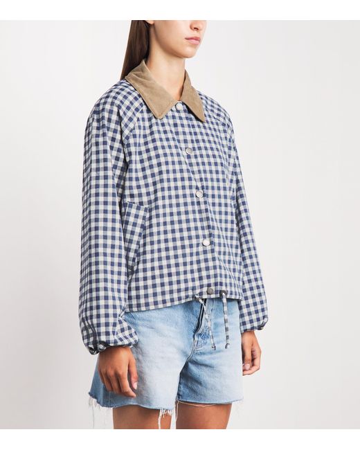 Barbour Blue Gingham Ovingham Jacket