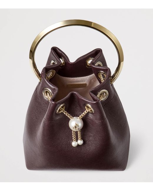 Jimmy Choo Brown Leather Bon Bon Top-Handle Bag