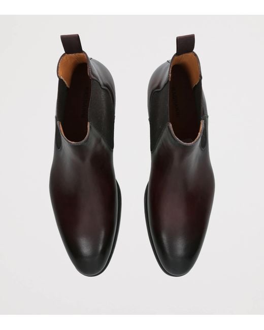 Magnanni Shoes Brown Suede Madison Chelsea Boots for men