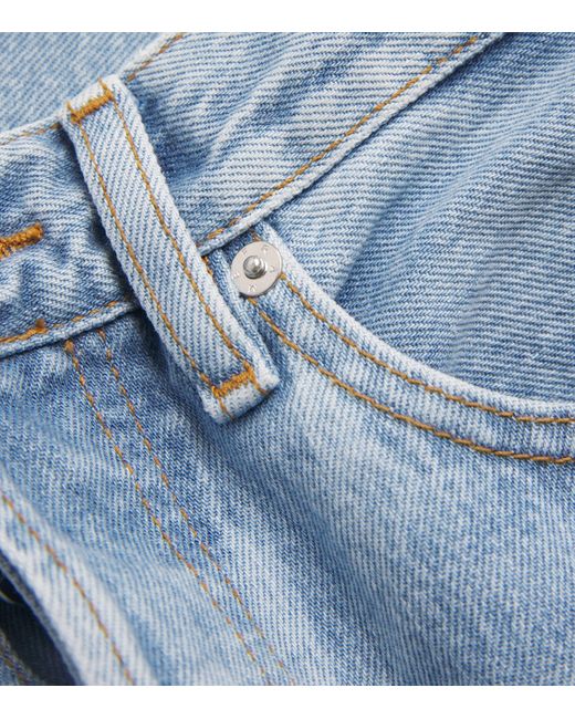FRAME Blue The Vertical Straight Jeans