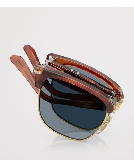 Persol Blue Acetate Square Sunglasses
