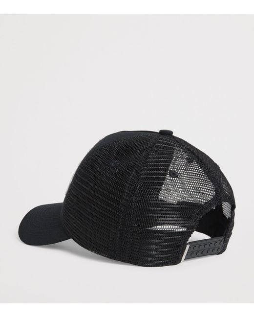 Amiri Black Stacked Bones Trucker Hat for men