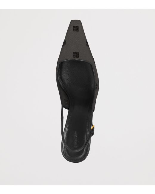 Givenchy Black 4G Mesh G Cube Slingback Heels 85