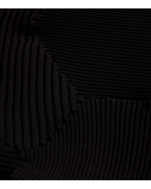 Issey Miyake Black Knitted Kone Kone Midi Dress