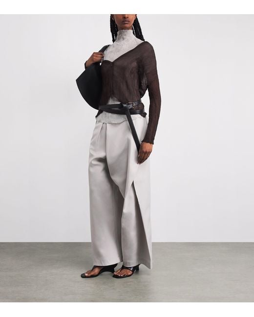 Issey Miyake Gray Fluttering Trousers