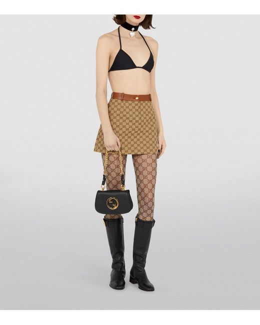 Gucci Natural Gg Jacquard Mini Skirt