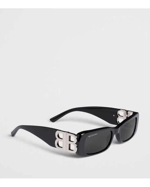 Balenciaga Black Dynasty Rectangle Sunglasses