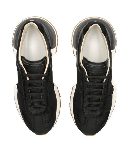 Maison Margiela Black Leather 50/50 Low-top Sneakers for men