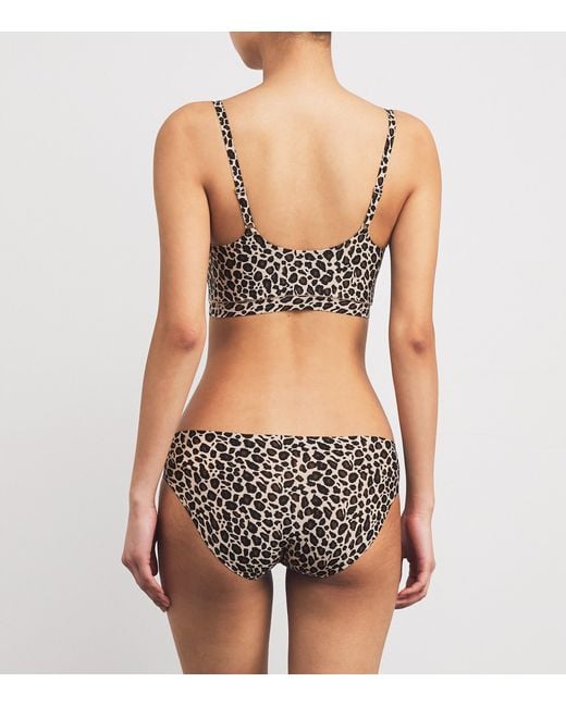 Chantelle Black Leopard Print Soft Stretch Brazilian Briefs