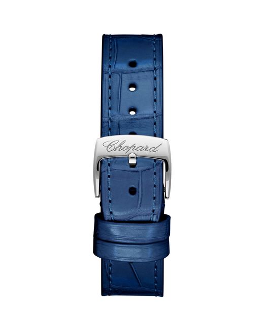 Chopard Blue Stainless Steel And Diamond Happy Sport Watch