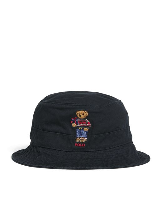 Polo Ralph Lauren Blue Polo Bear Bucket Hat for men