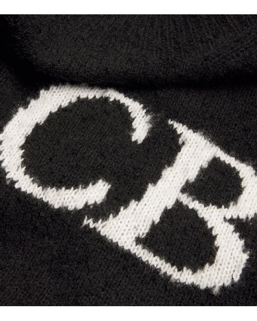Cole Buxton Black Wool-Blend Logo Sweater for men